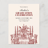 Invitation Classic Dining table graduation (Devant)