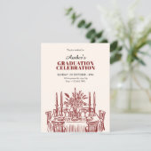 Invitation Classic Dining table graduation (Debout devant)