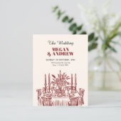 Invitation Classic Dining table Wedding (Debout devant)