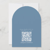 Invitation Classic Dusty Blue Monogram Minimalist Wedding (Dos)