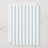 Invitation Classic Elegant Blue Stripes Boy Baby Shower (Dos)