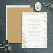 Invitation Classic Elegant Formal Gold Mariage