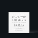 Invitation Classic Elegant Formel Black Frame Mariage<br><div class="desc">Classic Elegant Formel Bordure Noire Faire-part de mariage Cadre</div>