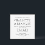 Invitation Classic Elegant Formel Black Frame Mariage<br><div class="desc">Classic Elegant Formel Bordure Noire Faire-part de mariage Cadre</div>