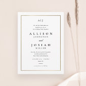 Invitation Classic Elegant Mariage Or