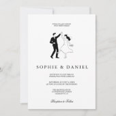 Invitation Classic Elegant Minimalist Hand Drawn Line Details (Devant)