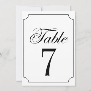 Invitation Classic Elegant noir blanc Mariage de cadre de bil