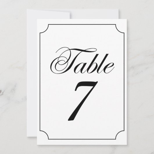 Invitation Classic Elegant noir blanc Mariage de cadre de bil (Devant)