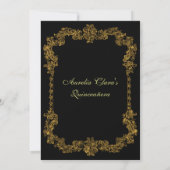 Invitation Classic Elegant Noir Tiara Quinceanera (Dos)