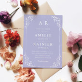 Invitation Classic Élégant Périwinkle Romantique Mariage