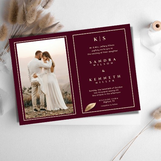 Invitation Classic & Elegant - Rose bulgare Mariage photo