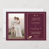 Invitation Classic & Elegant - Rose bulgare Mariage photo (Devant)