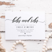 Invitation Classic Élégant Script Couples Baby shower BBQ