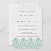 Invitation Classic Elegant Soft Green + White Beach Wedding (Devant)