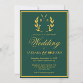 Invitation Classic Elegant w/Details Golf Theme Wedding (Devant)