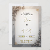 Invitation Classic Elegant Wedding  (Devant)