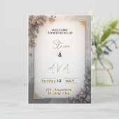 Invitation Classic Elegant Wedding  (Debout devant)
