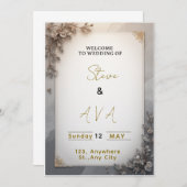 Invitation Classic Elegant Wedding  (Devant / Derrière)