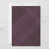Invitation Classic fall purple plaid Thanksgiving Dinner (Dos)