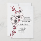 Invitation Classic Floral Wedding (Devant)