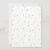 Invitation Classic Floral Wreath Monogram Surname Wedding  (Dos)