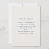 Invitation Classic Formal Blue and White Minimalist Wedding (Devant)
