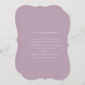 Invitation Classic Formal Dusty Lilac Mariage de forme unique (Devant / Derrière)