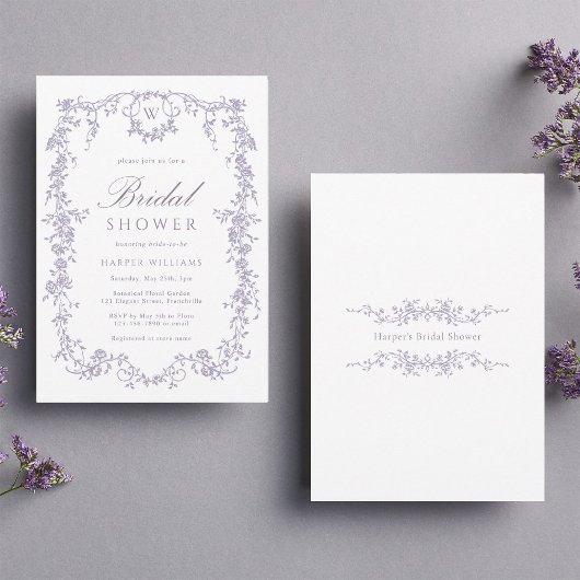 Invitation Classic French Victorian Lavender Bridal Shower
