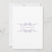 Invitation Classic French Victorian Lavender Bridal Shower (Dos)