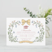 Invitation Classic Garden Bloom Graduation (Debout devant)