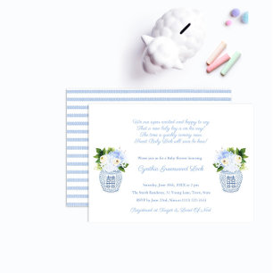 Invitation Classic Ginger Jar Baby Poem Poem Douche Party
