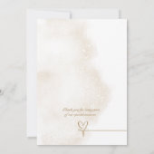 Invitation Classic Gold Floral Elegant Chic Mariage (Dos)