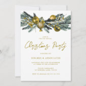 Invitation Classic Gold Office Fête de Noël d'entreprise (Devant)