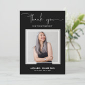 Invitation Classic Gold Script Sympathy Merci Photo (Debout devant)