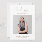 Invitation Classic Gold Script Sympathy Merci Photo (Devant)