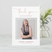 Invitation Classic Gold Script Sympathy Merci Photo (Debout devant)