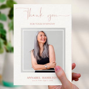 Invitation Classic Gold Script Sympathy Merci Photo