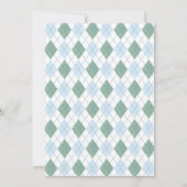 Invitation Classic Golf Pattern 1st Birthday Par-tee Party (Dos)