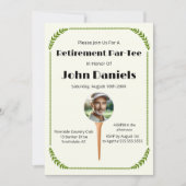 Invitation Classic Golf-Themed Retirement Photo (Devant)