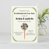 Invitation Classic Golf-Themed Retirement Photo (Debout devant)