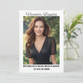Invitation Classic Graduation Announcement Photo Cards (Debout devant)