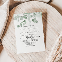 Classic Green Eucalyptus Foliage Mariage espagnol