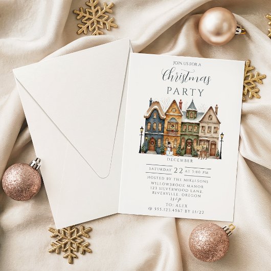 Invitation Classic Holiday Town Christmas