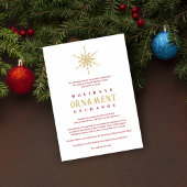 Invitation Classic Holidays Ornament Exchange Gold Snowflake 