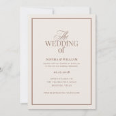 Invitation Classic Ivory and Taupe | Luxe Neutral Wedding (Devant)