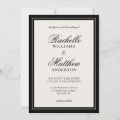 Invitation Classic Ivory Old Money Wedding (Devant)