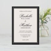 Invitation Classic Ivory Old Money Wedding (Debout devant)