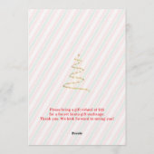 Invitation Classic Joyeux Noel Green Red Stripes Christmas (Dos)