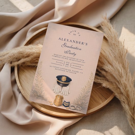 Invitation Classic Law Enforcement Graduation Ceremony