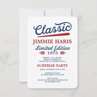 Invitation Classic Limited Edition Funny Anniversaire